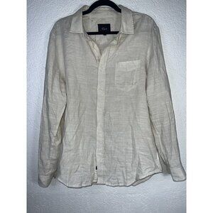RAILS Button Up CHARLI Shirt Hummus Color Cotton Solid Color Oversized Large H